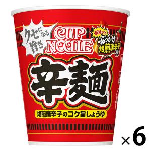 日清食品 カップヌードル 辛麺 [焙煎唐辛子のコク旨しょうゆ] カップ麺 カップラーメン 1セット（6個）