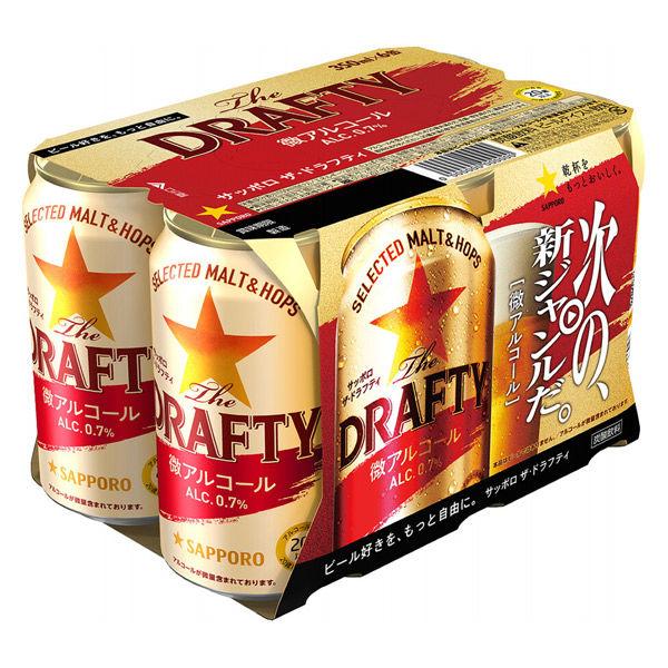 ノンアルコール 微アル サッポロ The DRAFTY 350ml 1パック（6本） ビールテイスト...
