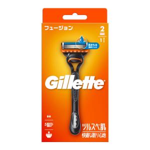 ジレット（Gillette）髭剃り フュージョン マニュアルホルダー 本体+替刃2個付 カミソリ 男性用 P＆G