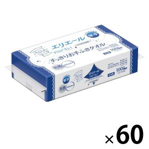 エリエール プラスキレイ すっきりお手ふきタオル シングル 100枚 60パック 大王製紙