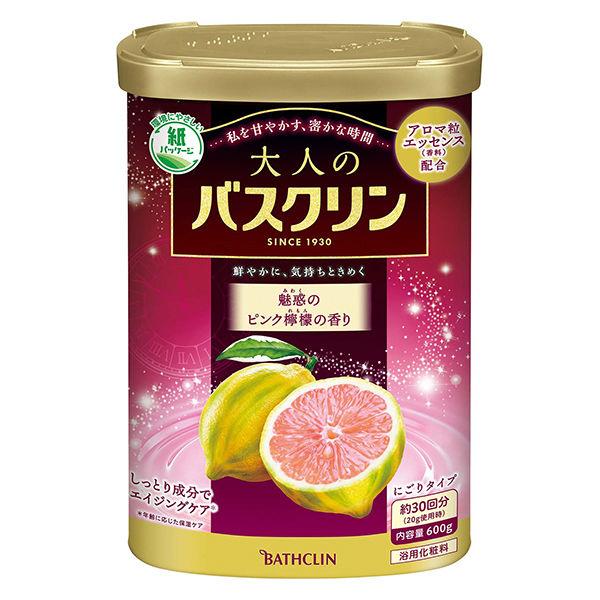 大人のバスクリン 魅惑のピンク檸檬の香り 600g お湯の色 シルキーピンク（にごりタイプ） バスク...