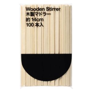木製マドラー 14cm　1セット（1袋（100本入)×5） オリジナル