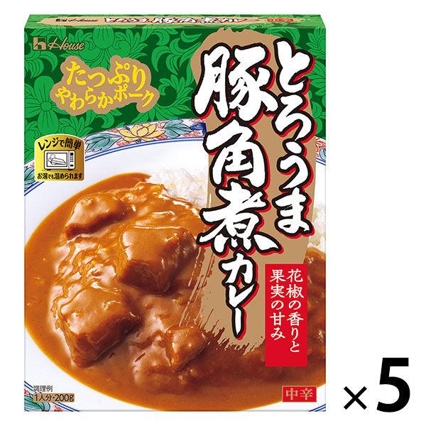 【ワゴンセール】ハウス食品 とろうま豚角煮カレー＜中辛＞ 200g 1セット（5個） レンジ対応