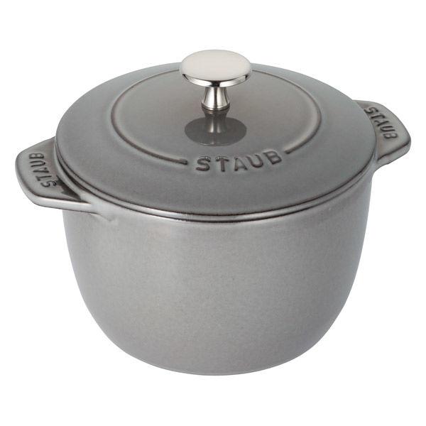 ストウブ Staub ラ ココット de GOHAN M グレー 16cm 1個 ご飯鍋 炊飯 2合...