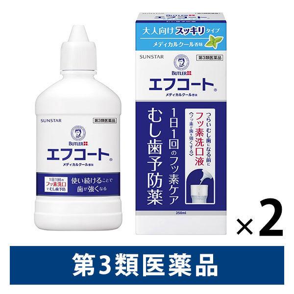 エフコート フッ素 洗口液 メディカルクール香味 250ml 2箱セット 虫歯予防薬【第3類医薬品】
