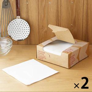 （限定）カウンタークロス ハーフサイズ 約30×30cm 使い切り キッチンダスター ホワイト 1セット（1箱（30枚入）×2） オリジナル