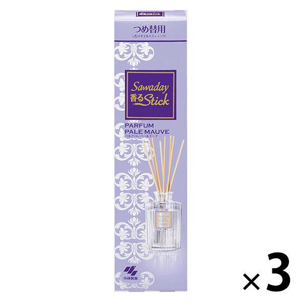 サワデー香るスティック パルファムペールモーブ 芳香剤 玄関・部屋用 詰め替え用 70ml 3個 小...