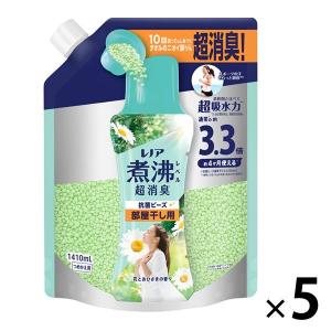 レノア 煮沸レベル超消臭 抗菌ビーズ 部屋干し用 花とおひさまの香り 詰め替え 超特大 1410mL 1セット（1個×5） 抗菌 P＆G
