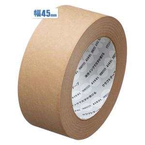 【ガムテープ】 現場のチカラ 油性インクで文字が書けるクラフトテープ 茶 幅45mm×長さ50m アスクル 1箱（50巻入） オリジナル