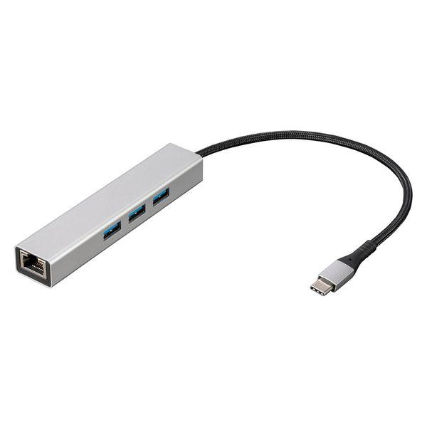 有線LANアダプター USB Type-C USBハブ USB-A×3ポート アルミハブ UH-C3...