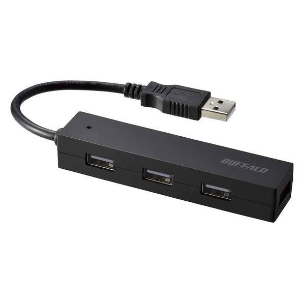 バッファロー USBハブ 4ポート USB2.0 バスパワー ブラック USB-Aポート増設 BSH...