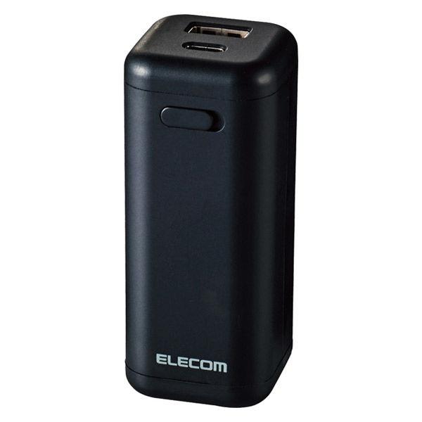 エレコム モバイルバッテリー/乾電池式/USB-C×1/USB-A×1/電池付属 DE-KD02BK...