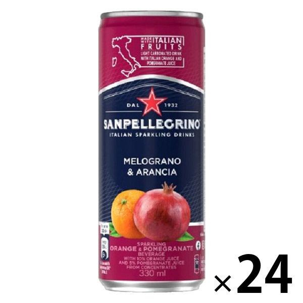 サンペレグリノ メログラーノアランチャ（ザクロ＆オレンジ） 330ml 1箱（24缶入）