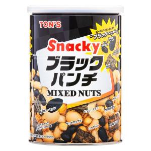 【アウトレット】東洋ナッツ食品 ブラックパンチ缶 1個 ミックスナッツ おつまみ