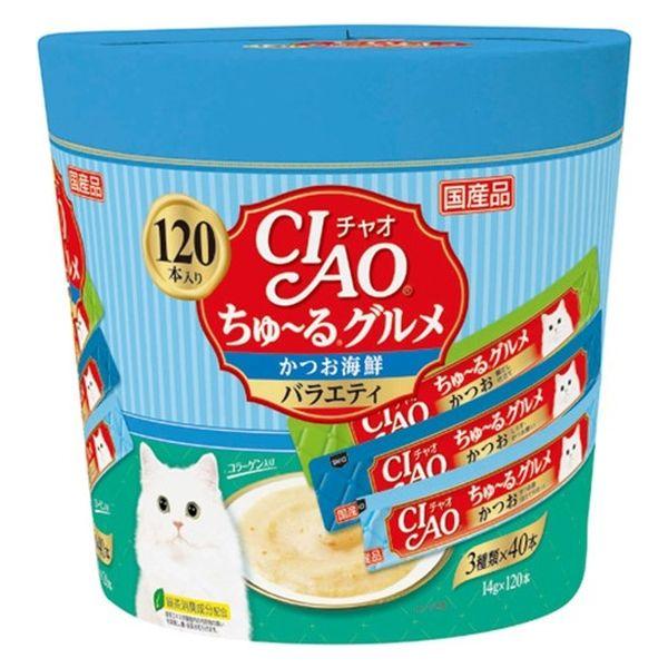 いなば CIAO ちゅ〜るグルメ かつお海鮮バラエティ 3種（14g×120本）国産 1個 ちゅーる...