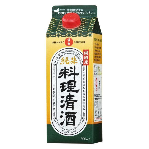 日の出 純国産純米料理清酒500ml 1本 紙パック キング醸造