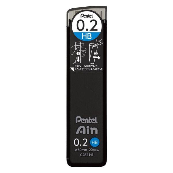 ぺんてる アイン シャープペンシル替芯 0.2mm HB C282-HB 1ケース（20本入）