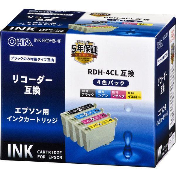 エプソン（EPSON）用 互換インク INK-ERDHB-4P RDH-4CL互換 1パック（4色入...