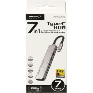 磁気研究所 Type-C接続 7 in 1 USBハブ　HDMI/SDカードリーダー HD-HUBV...