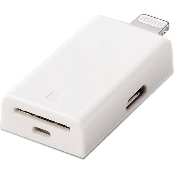 エレコム Lightningカードリーダー/microSD専用/Type-C変換アダプタ付属/ホワイ...