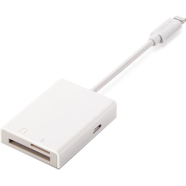 エレコム Lightningカードリーダー/SD+microSD対応/Type-C変換/ホワイト M...