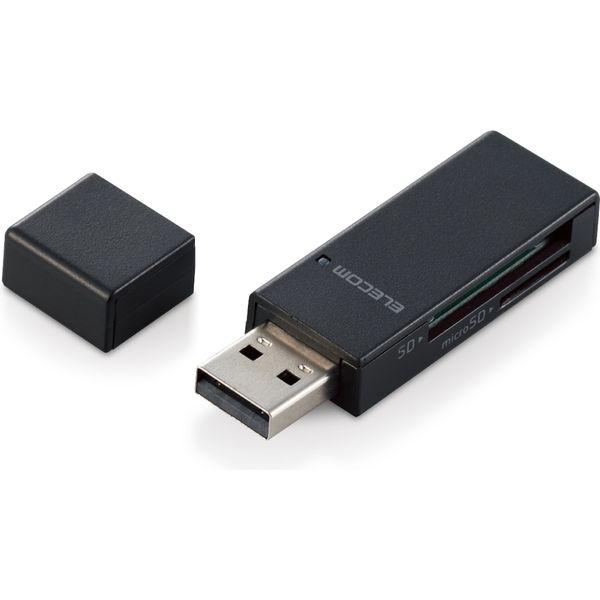 エレコム カードリーダー/スティックタイプ/USB2.0対応/SD+microSD対応/ブラック M...