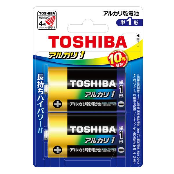 東芝 アルカリ乾電池 単1形 LR20AN 2BP 1個(2本入)