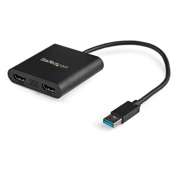 USB - HDMI変換アダプタ 2画面 USB-A[オス] - HDMI[メス]×2 USB3.0...