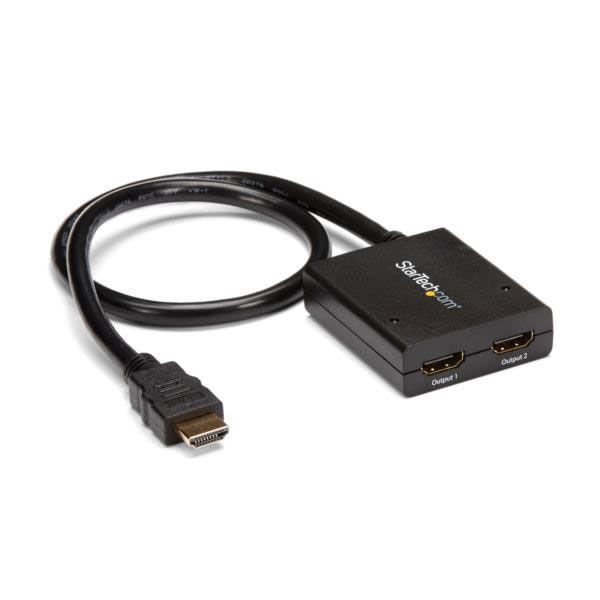 2出力HDMI分配器　USBバスパワー対応　4K 30Hz　ST122HD4KU　1個　StarTe...