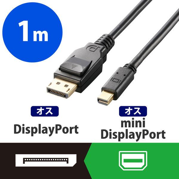 エレコム ｍｉｎｉディスプレイポートケーブル　ｖｅｒ1．2　1ｍ CAC-DPM1210BK 1個