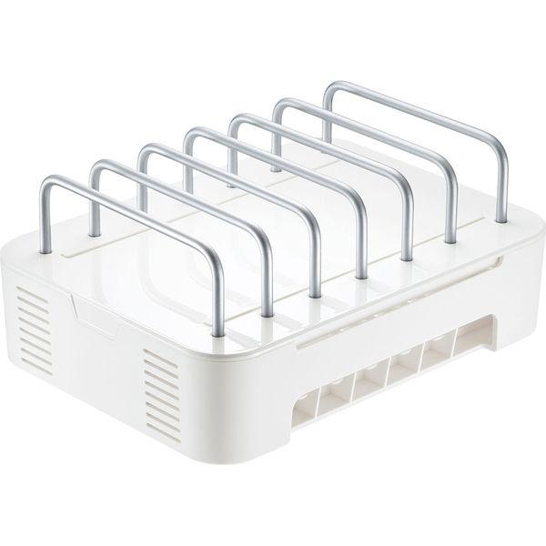 サンワサプライ タブレット・スマートフォン用スタンド（充電器収納タイプ） PDA-STN21WN2 ...