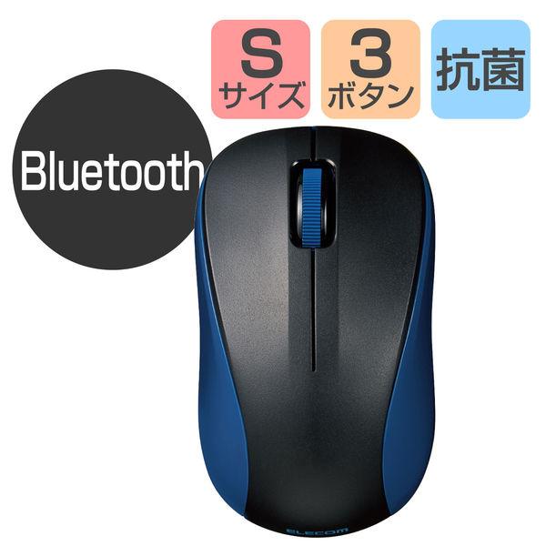 エレコム マウス/Bluetooth/IRLED/3ボタン/Sサイズ/抗菌/ブルー M-BY10BR...