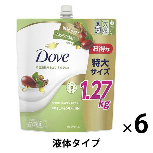 Dove（ダヴ） ダヴ ボディウォッシュ ホホバオイル＆サンダルウッド つめかえ用 1270g 6個...