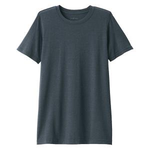 【メンズ】無印良品 あったか綿 クルーネック半袖Tシャツ 紳士 L ダークグレー 良品計画 メンズインナーウエアの商品画像
