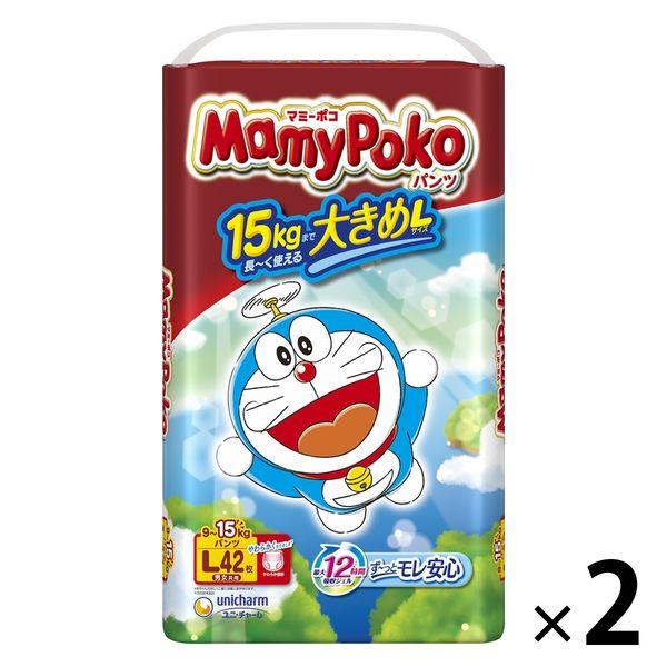 マミーポコ おむつ パンツ L（9〜15kg）1セット（42枚入×2パック）ドラえもん 男女共用 ユ...