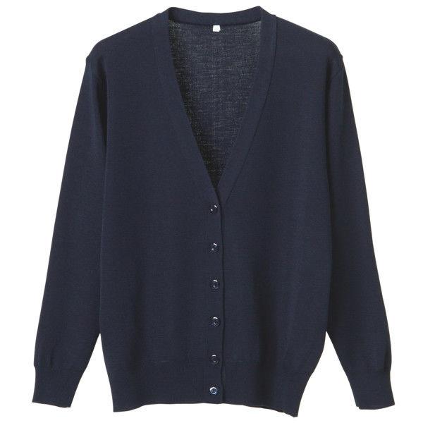 D-PHASE（ディーフェイズ） 抗ピル長袖カーディガン 女性用 濃紺 S D1001