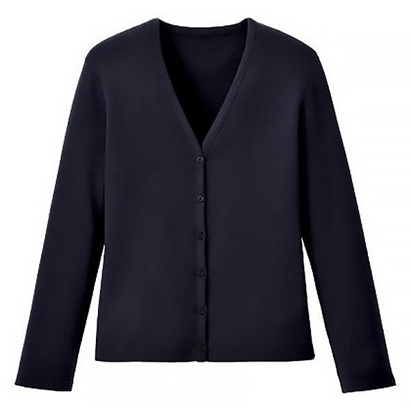 D-PHASE（ディーフェイズ） Vネック綿カーディガン 女性用 長袖 ネイビー LL ASDPS0...