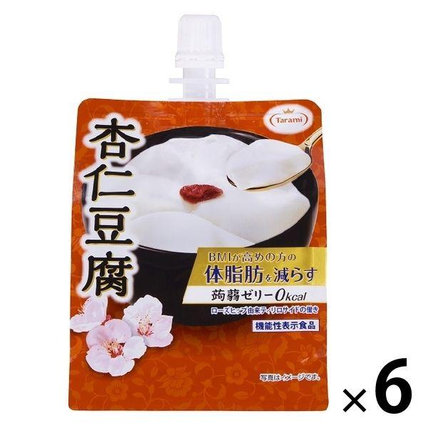 体脂肪を減らす蒟蒻ゼリー0kcal杏仁豆腐 6個 たらみ 【機能性表示食品】 ゼリー