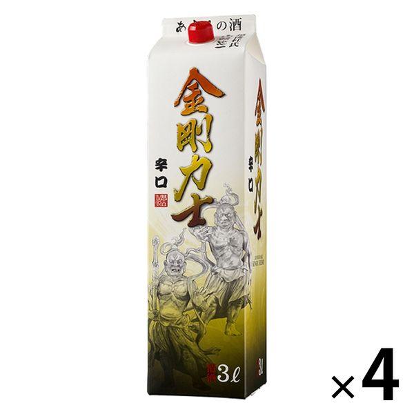 日本酒 大容量 北関酒造 金剛力士 パック 3000ml 1箱（4本）