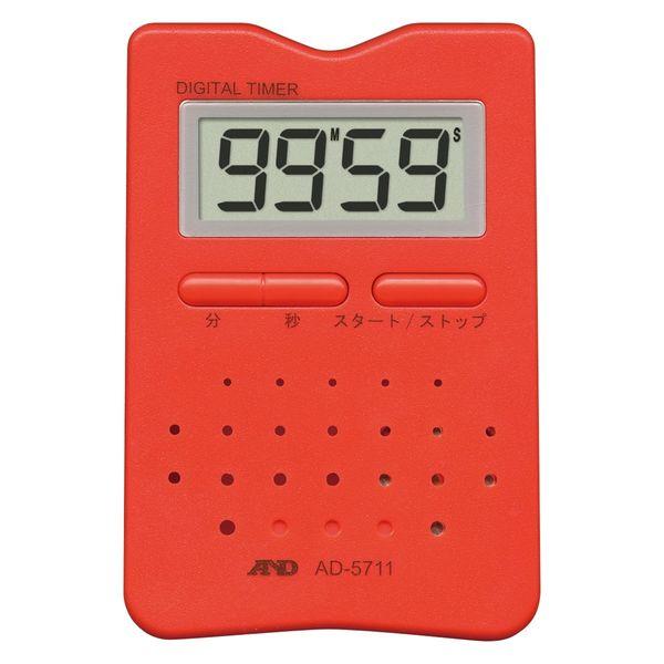 【アウトレット】エー・アンド・デイ A＆D）デジタルタイマー レッド AD5711RE