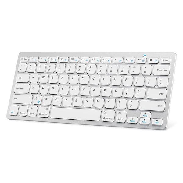 Ankerキーボード ワイヤレス Bluetooth ウルトラスリム 英語配列 テンキーレス コンパ...