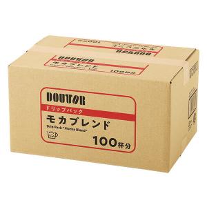 【ドリップコーヒー】ドトールコーヒー カフェタイム ドリップパック モカ 1箱（100袋入） アスクル・ロハコ限定（イチオシ） オリジナル