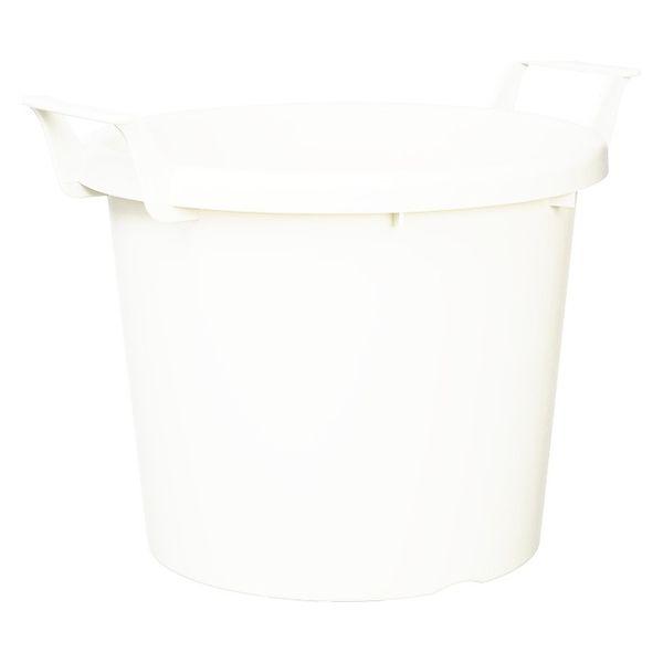 【園芸用品】大和プラスチック グロウコンテナ 24型 ホワイト 鉢 5.5L ガーデニング
