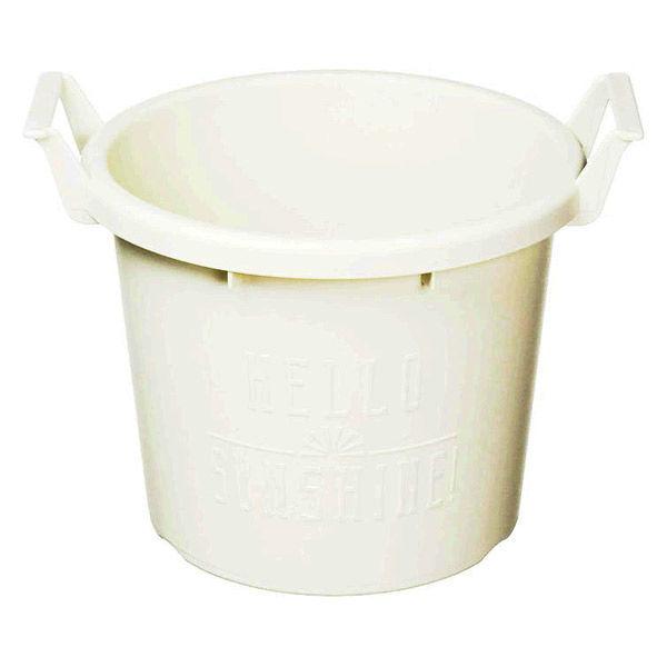 【園芸用品】大和プラスチック グロウコンテナ 18型 ホワイト 鉢 1.8L ガーデニング
