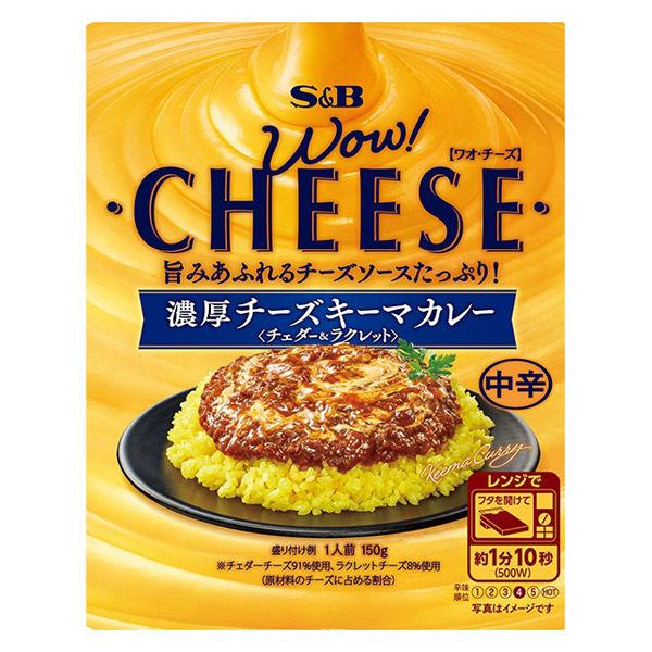 エスビー食品 濃厚チーズキーマカレー 中辛 1個 レンジ対応 レトルト WOW！CHEESE（ワオ・...