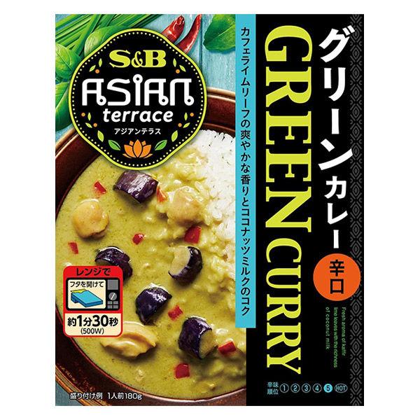 エスビー食品 アジアンテラス グリーンカレー 辛口 1個 レンジ対応 レトルト