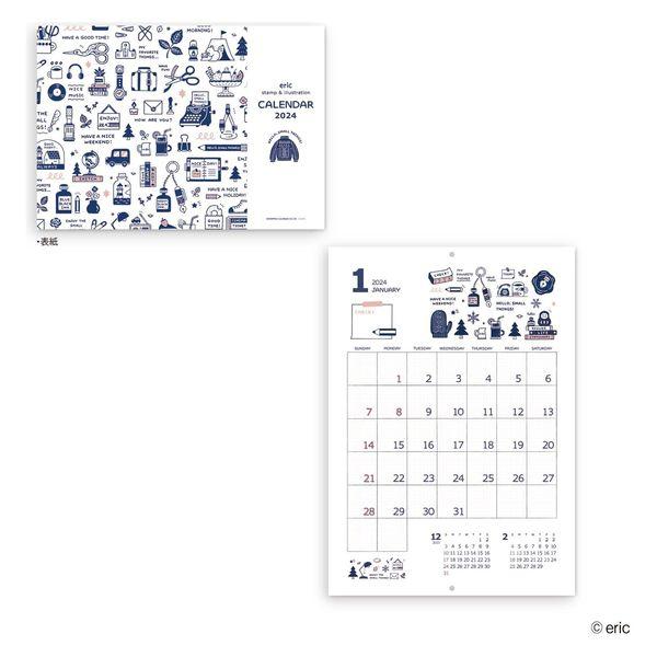 【2024年版カレンダー】 新日本カレンダー eric 壁掛け NK-4002 1冊