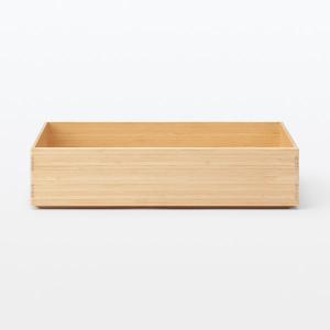 無印良品 重なる竹材長方形ボックス 小 約幅3...の詳細画像1