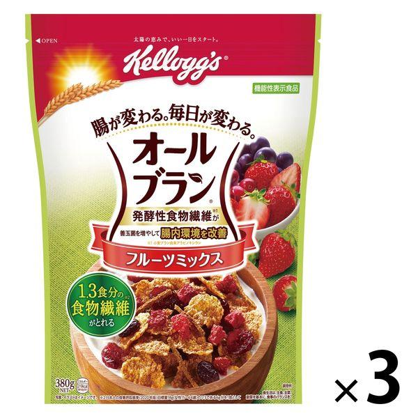 オールブラン フルーツミックス 380g 3袋 日本ケロッグ シリアル