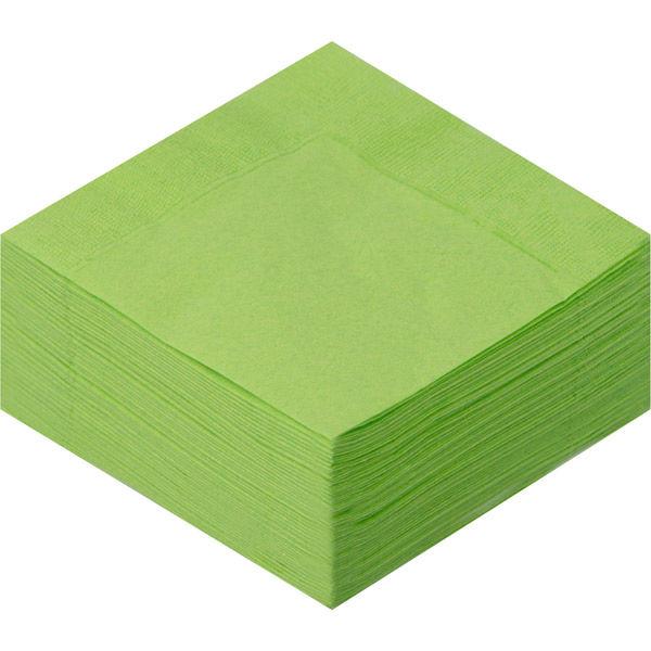 溝端紙工印刷　カラーナプキン　4つ折り　2PLY　グリーンティー　1セット（200枚：50枚入×4袋...